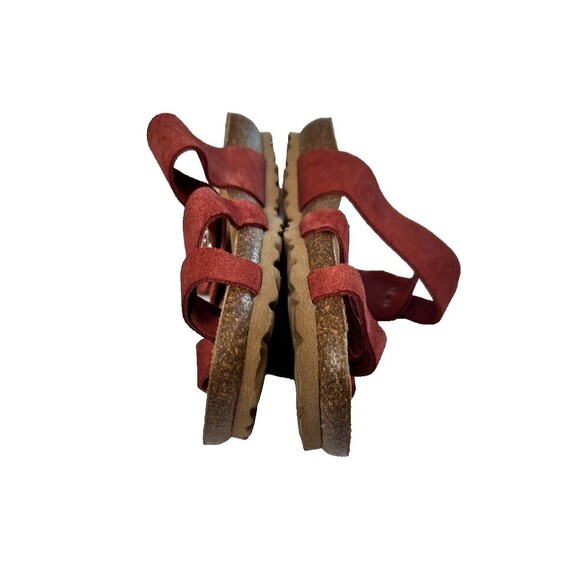 Yokono Womens Strappy Suede Sandals Cayenne Orange Size 7.5 Made In Spain - Picture 6 of 14